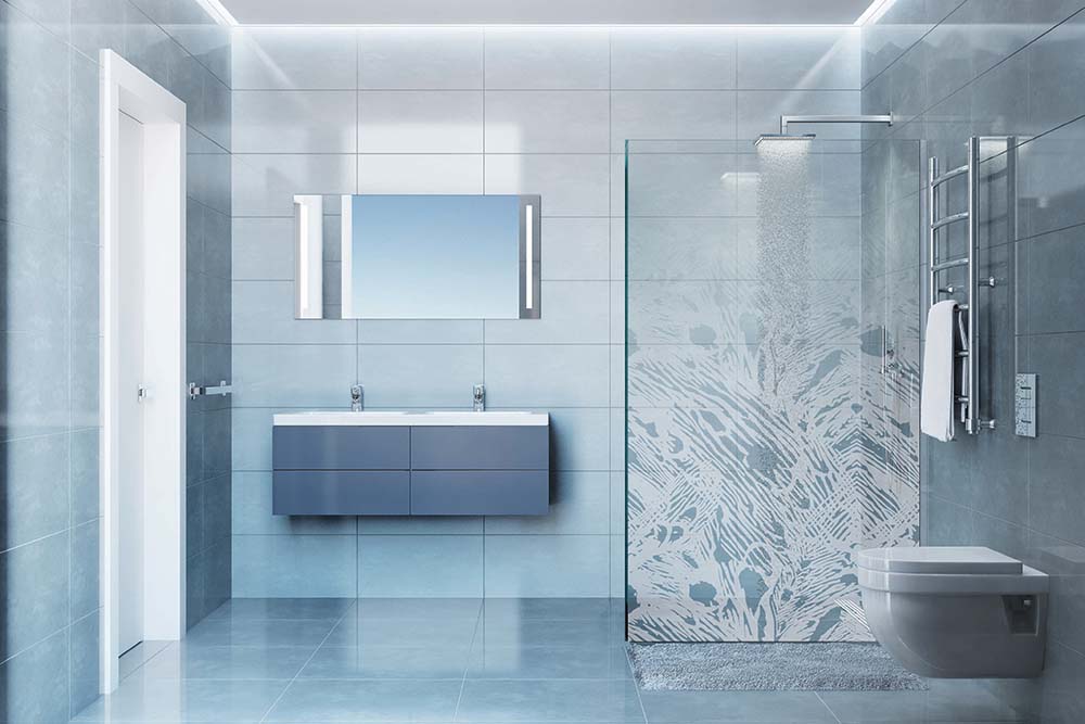 patterned shower screens glass